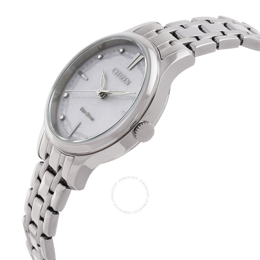 Citizen Eco-Drive Crystal White Dial Ladies Watch EM0890-85A - Dawson Watches #2