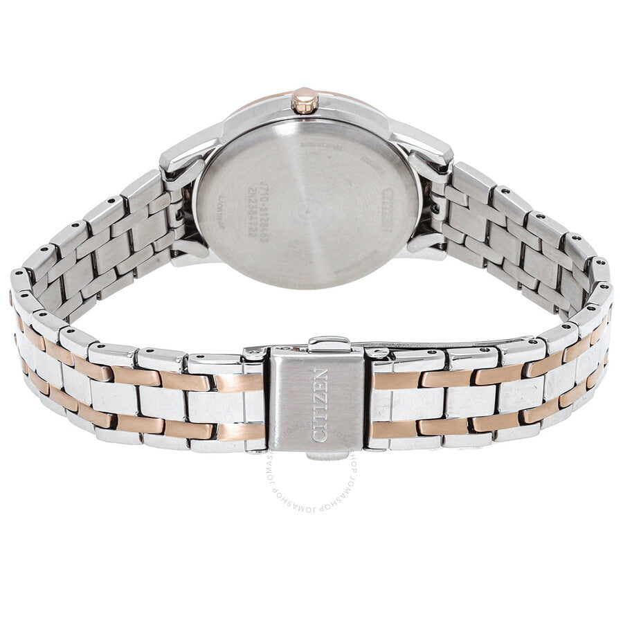 Citizen Eco-Drive Crystal White Dial Two-Tone Ladies Watch FE1246-85A - Dawson Watches #3