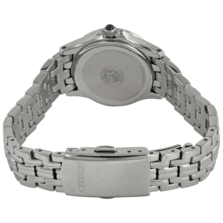 Citizen Eco-Drive Crystal White Mother of Pearl Dial Ladies Watch EW1220-55D - Dawson Watches #3