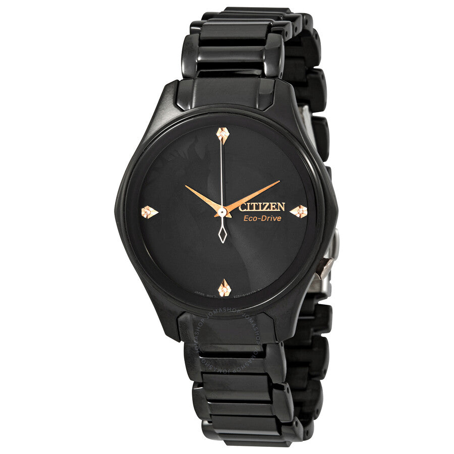 Citizen Eco-Drive Diamond Black Dial Ladies Watch EM0595-51W - Dawson Watches