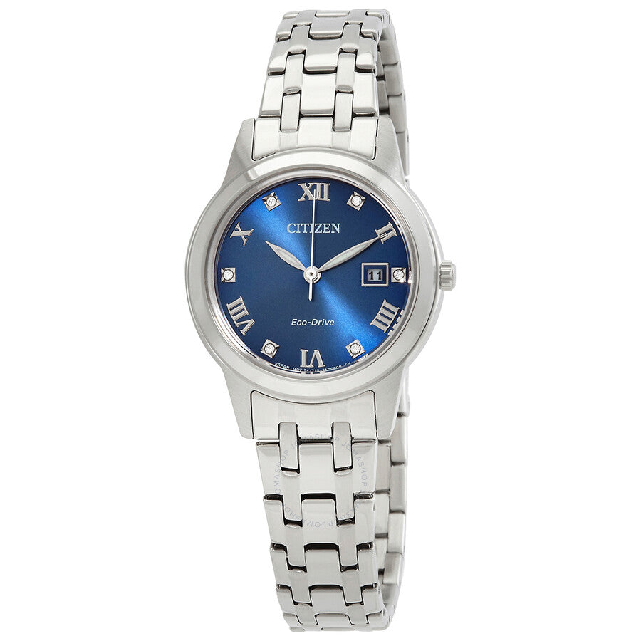 Citizen Eco-Drive Diamond Blue Dial Ladies Watch FE1240-81L - Dawson Watches