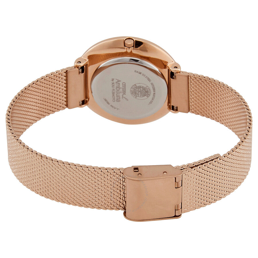 Citizen Eco-Drive Diamond Light Pink Dial Ladies Watch EM0643-84X - Dawson Watches #3