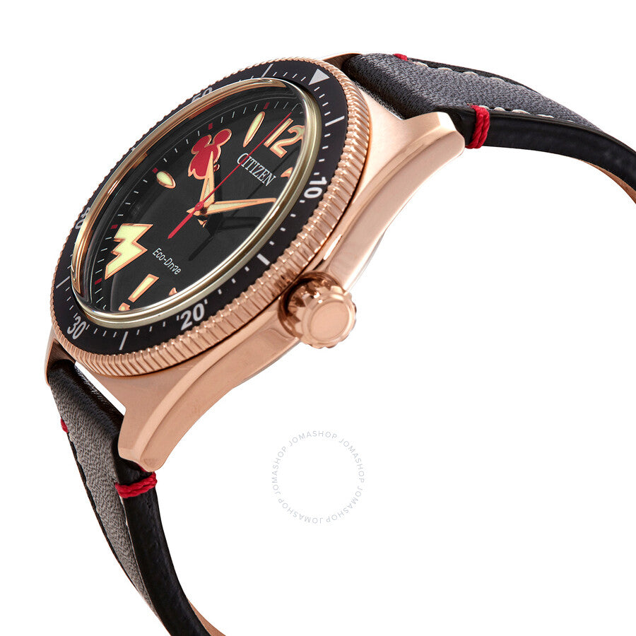 Citizen Eco-Drive Disney Mickey Mouse Black Dial Men's Watch AW1596-08W - Dawson Watches #2