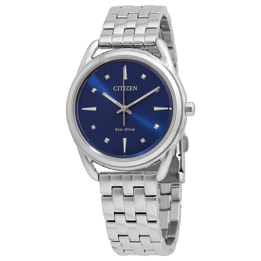 Citizen Eco-Drive Dress Classics Blue Dial Ladies Watch FE7090-55L - Dawson Watches