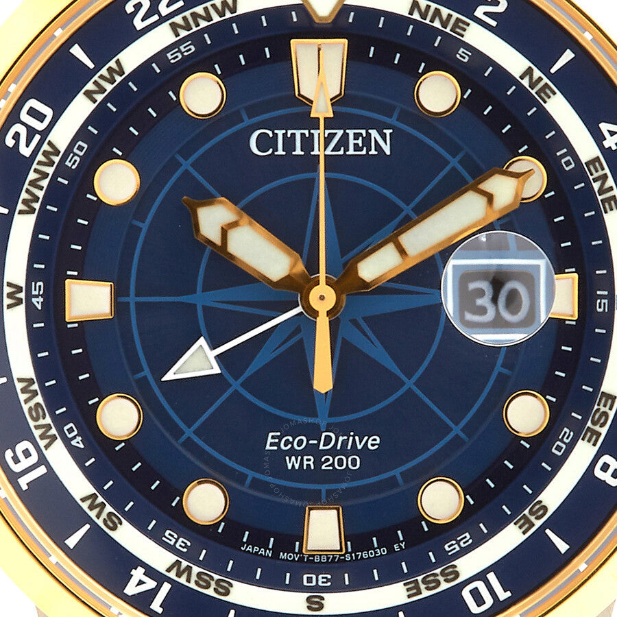 Citizen Eco-Drive Endeavor Blue Dial Men's Watch BJ7144-52L - Dawson Watches #4