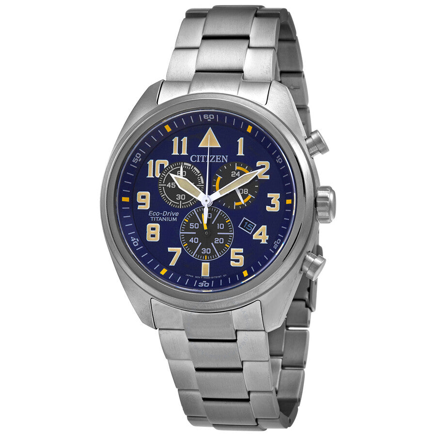 Citizen Eco-Drive Garrison Chronograph Blue Dial Men's Watch AT2480-57L - Dawson Watches