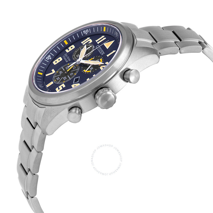 Citizen Eco-Drive Garrison Chronograph Blue Dial Men's Watch AT2480-57L - Dawson Watches #2
