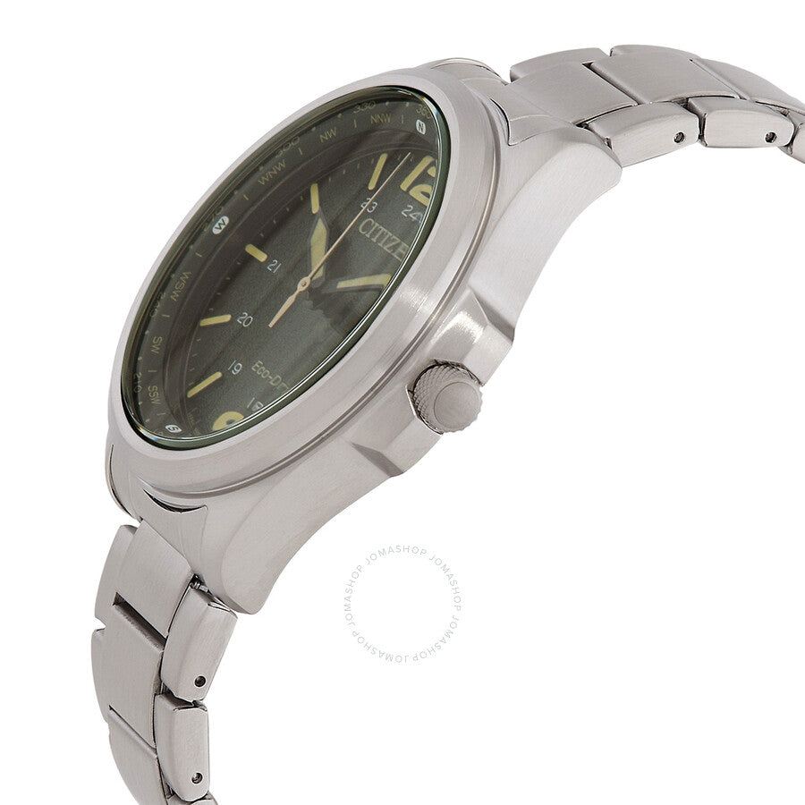 Citizen Eco-Drive Green Dial Men's Watch AW0110-58X - Dawson Watches #2