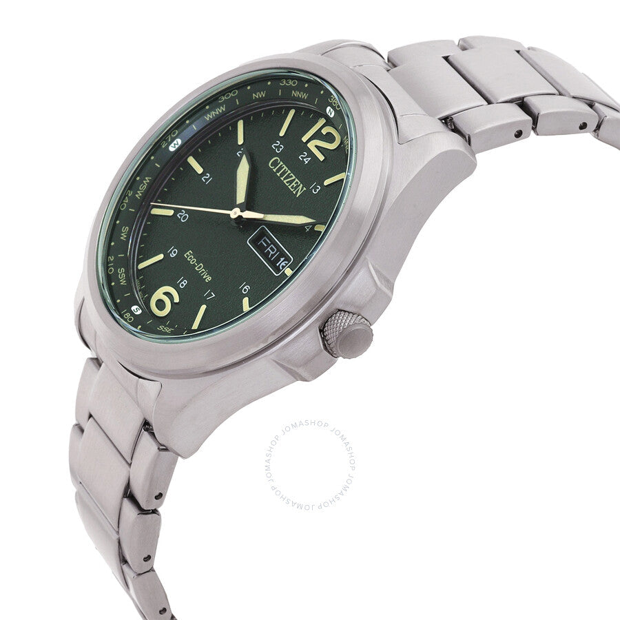 Citizen Eco-Drive Green Dial Men's Watch AW0110-82X - Dawson Watches #2
