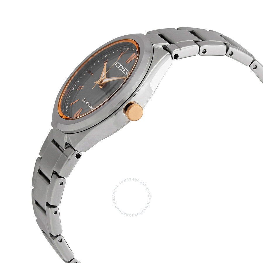 Citizen Eco-Drive Grey Dial Stainless Steel Ladies Watch FE6026-50H - Dawson Watches #2