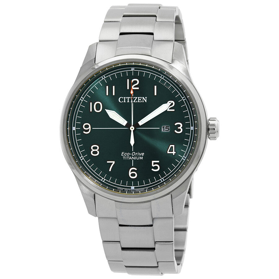 Citizen Eco-Drive Grey-Green Dial Men's Watch BM7570-80X - Dawson Watches