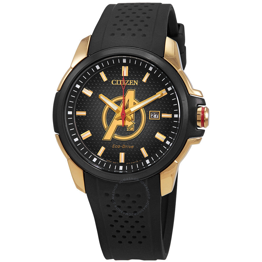 Citizen Eco-Drive Marvel Avengers Black Dial Men's Watch AW1155-03W - Dawson Watches