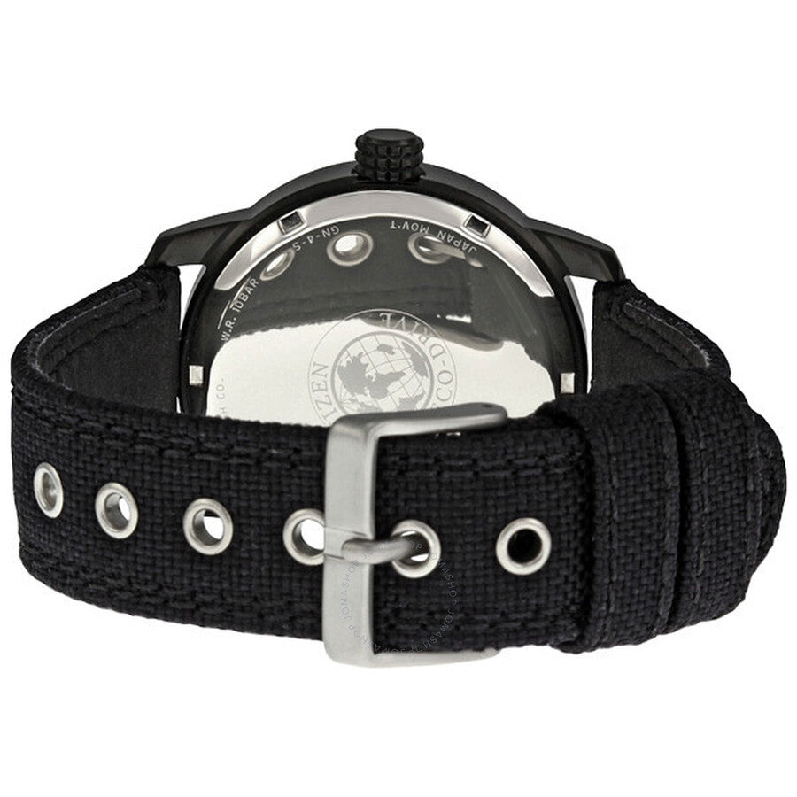 Citizen Eco-Drive Military Black-plated Steel Canvas Strap Men's Watch BM8475-00X - Dawson Watches #3
