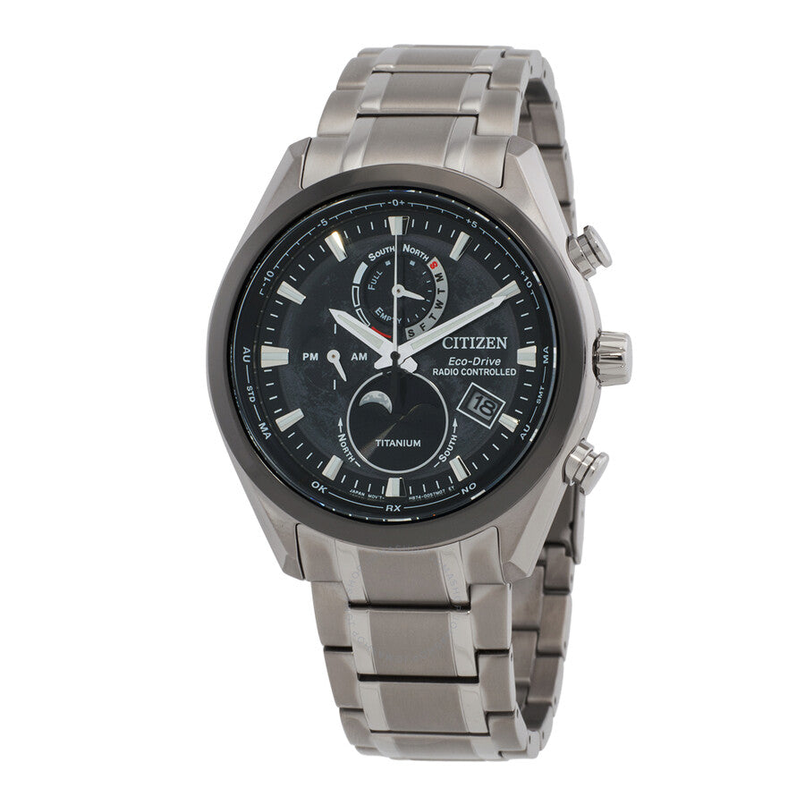 Citizen Eco-Drive Moon Phase Black Dial Men's Watch BY1018-80E - Dawson Watches