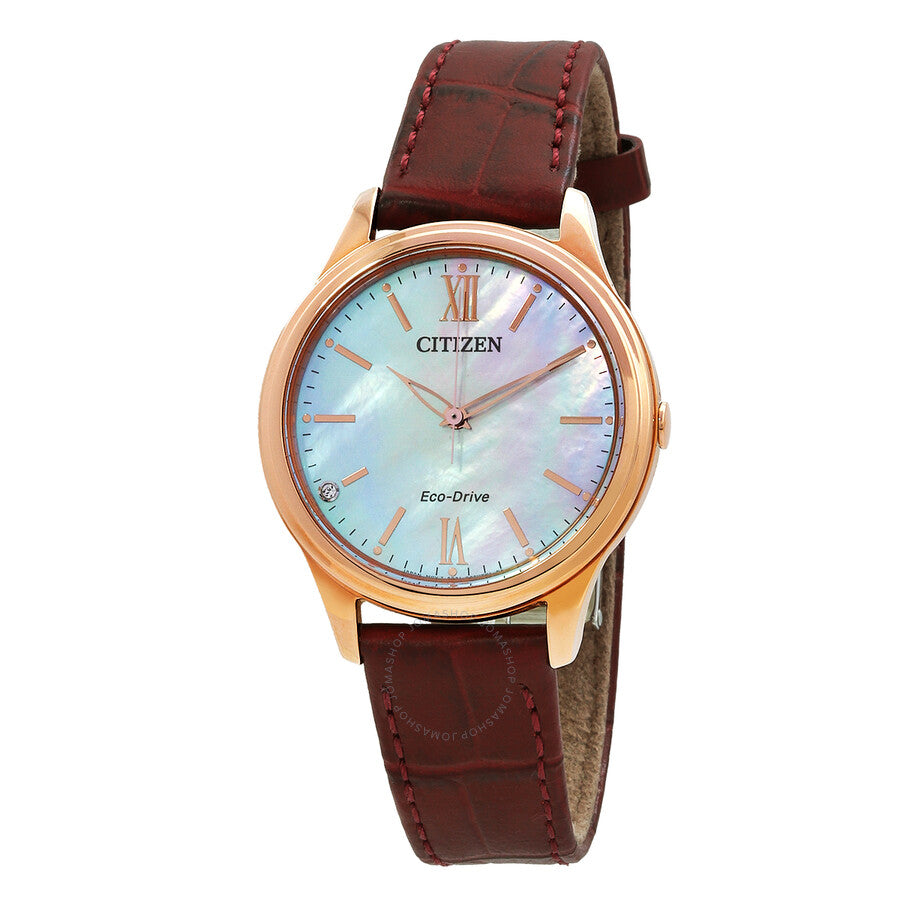 Citizen Eco-Drive Mother of Pearl Dial Ladies Watch EM0419-11D - Dawson Watches