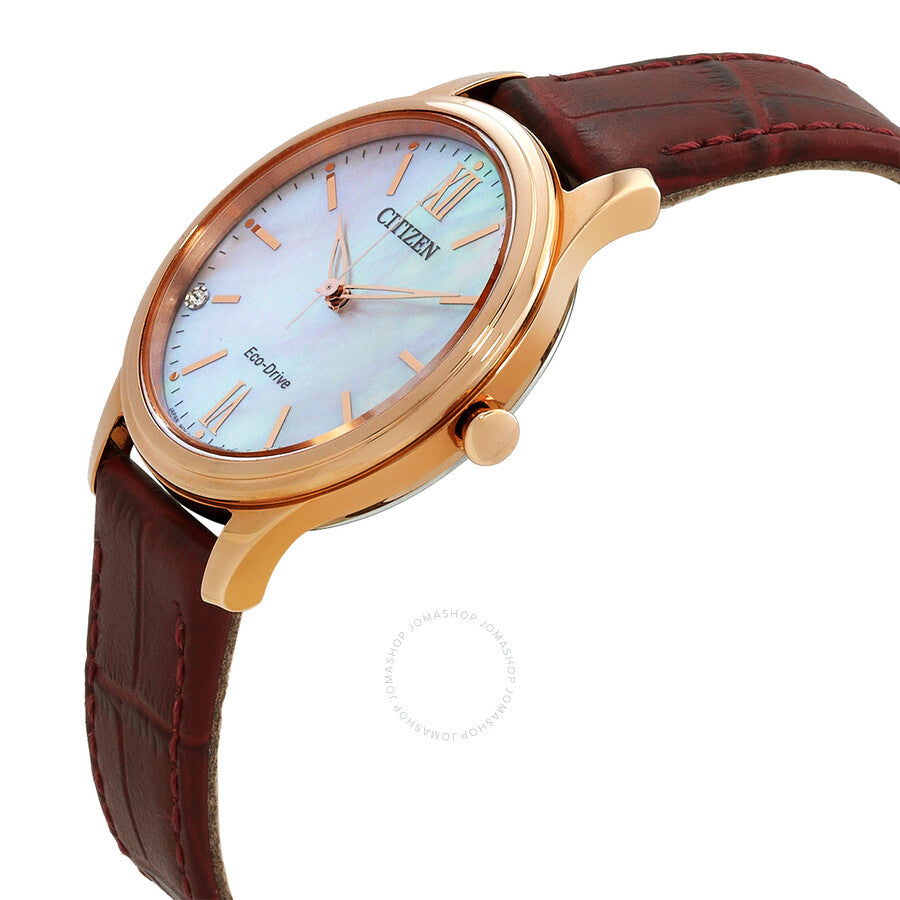 Citizen Eco-Drive Mother of Pearl Dial Ladies Watch EM0419-11D - Dawson Watches #2