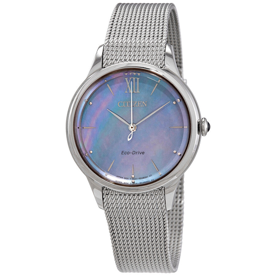 Citizen Eco-Drive Mother of Pearl Dial Ladies Watch EM0810-84N - Dawson Watches