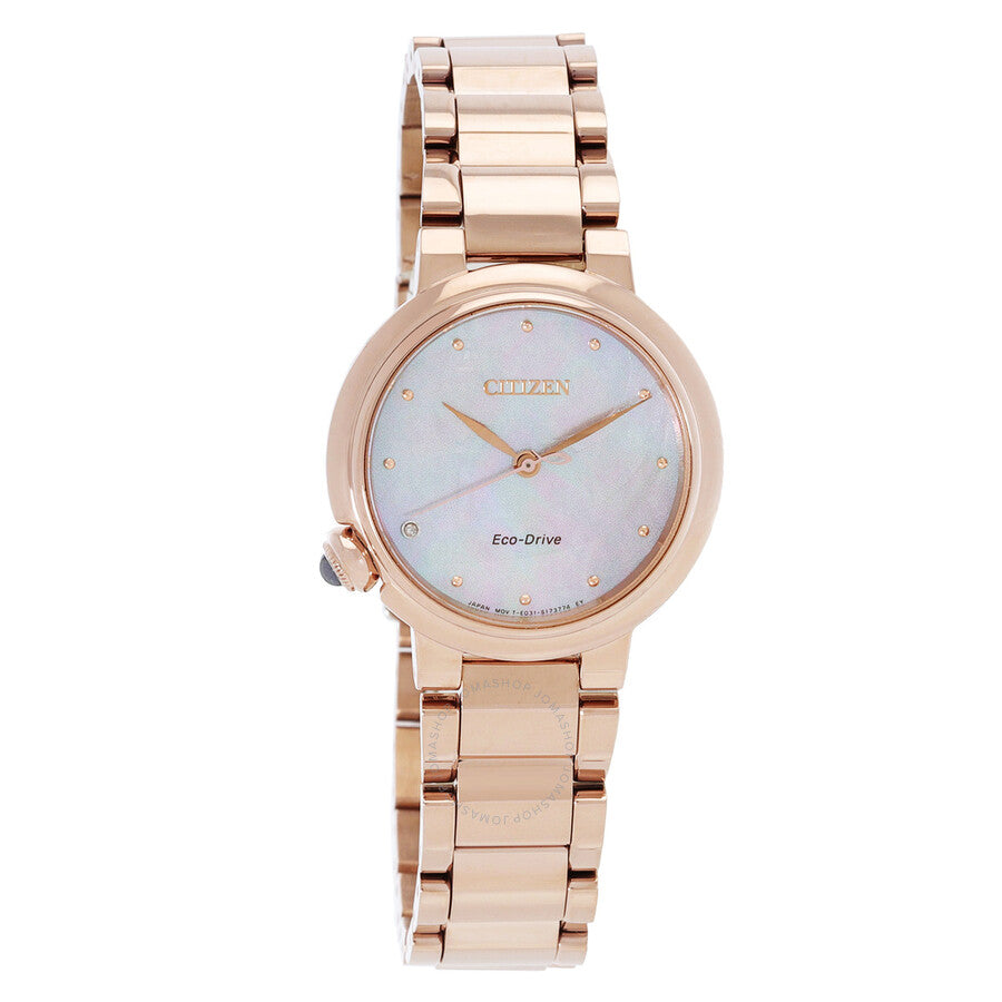 Citizen Eco-Drive Mother of Pearl Dial Ladies Watch EM0912-84Y - Dawson Watches