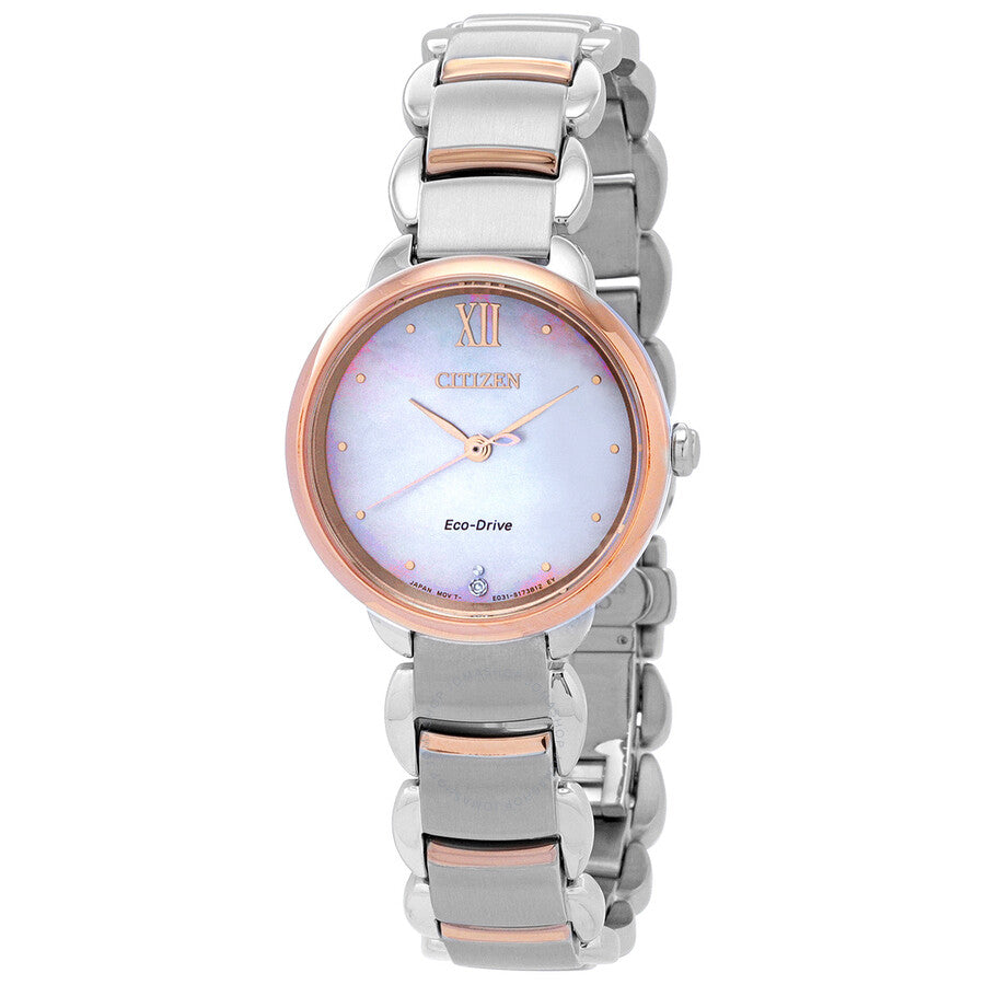 Citizen Eco-Drive Mother of Pearl Dial Ladies Watch EM0924-85Y - Dawson Watches