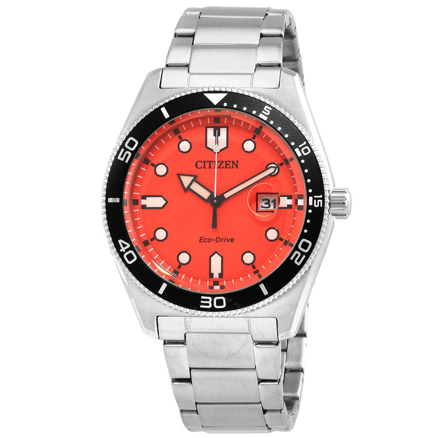 Citizen Eco-Drive Orange Dial Men's Watch AW1760-81X - Dawson Watches
