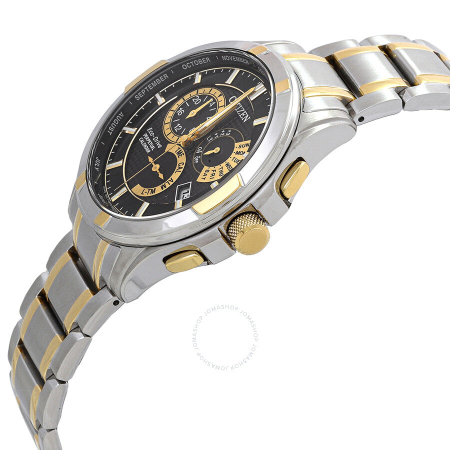 Citizen Eco-Drive Perpetual Alarm Black Dial Men's Watch BL8164-57E - Dawson Watches #2