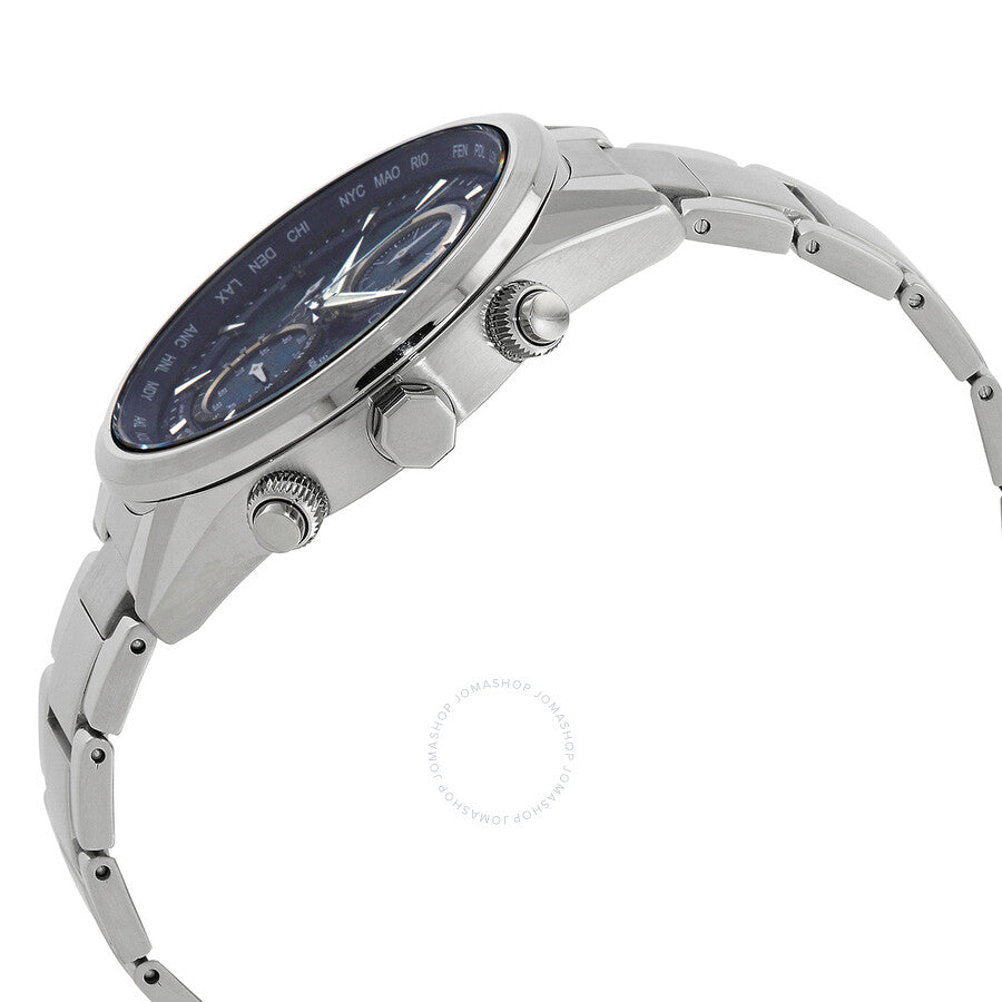 Citizen Eco-Drive Perpetual Alarm World Time Chronograph GMT Blue Dial Men's Watch AT8260-85L - Dawson Watches #2