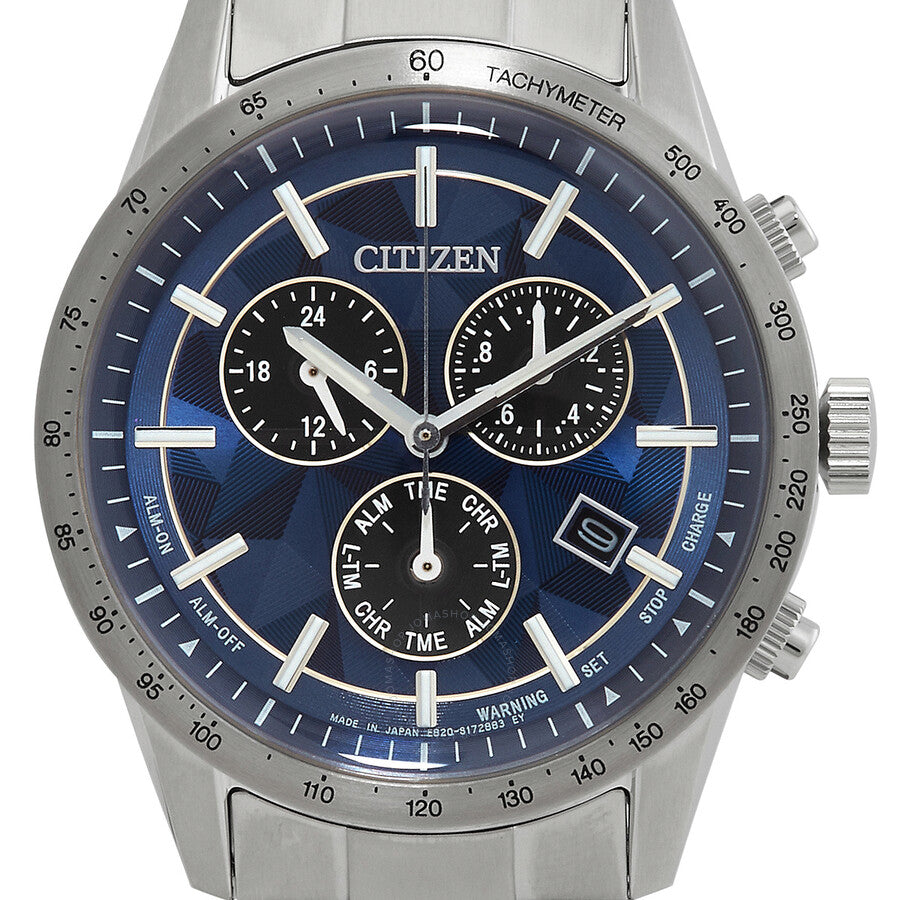 Citizen Eco-Drive Perpetual Chronograph Blue Dial Men's Watch BL5590-55L - Dawson Watches #4