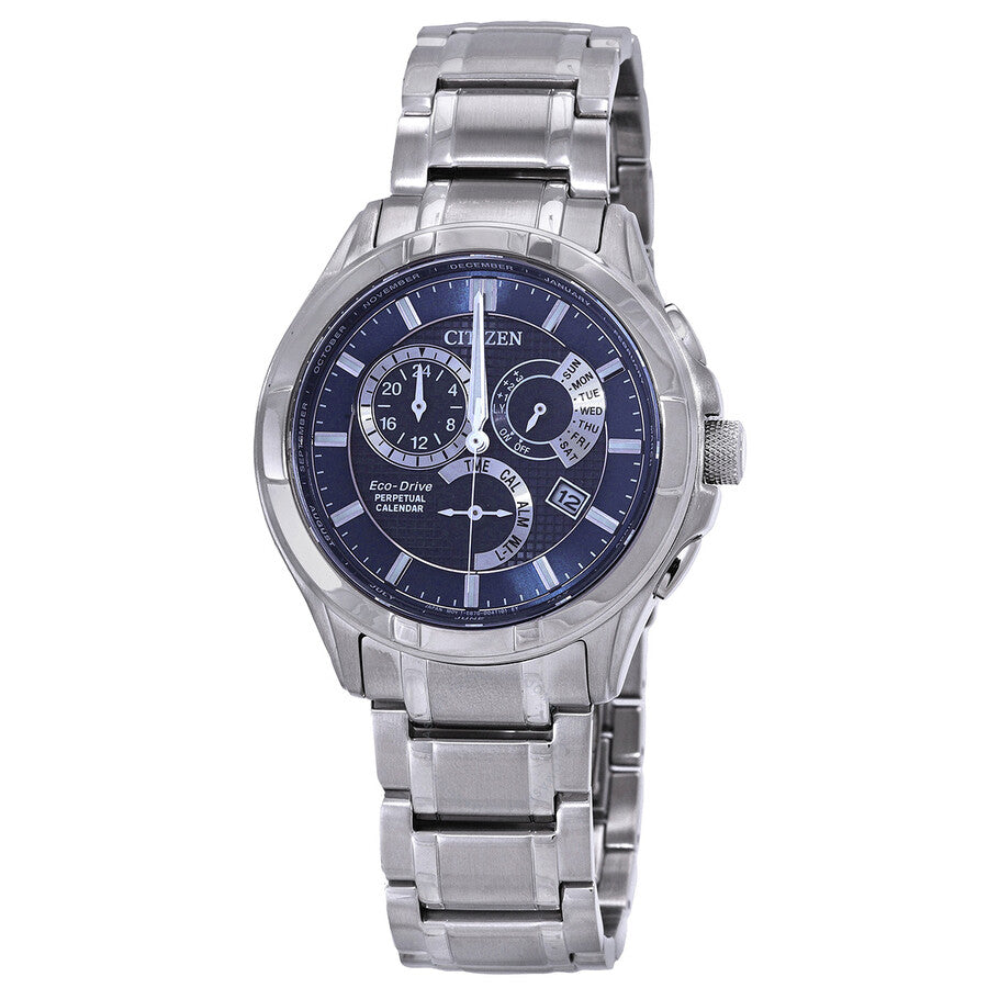 Citizen Eco-Drive Perpetual GMT Blue Dial Men's Watch BL8160-58L - Dawson Watches