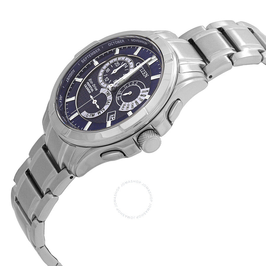 Citizen Eco-Drive Perpetual GMT Blue Dial Men's Watch BL8160-58L - Dawson Watches #2