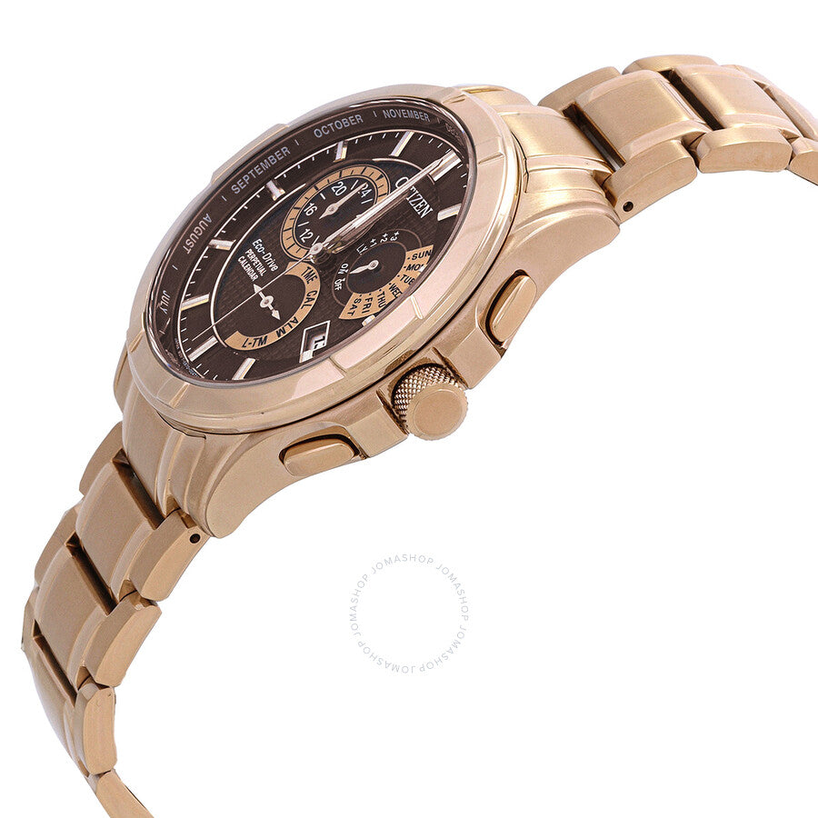 Citizen Eco-Drive Perpetual GMT Brown Dial Men's Watch BL8163-50X - Dawson Watches #2