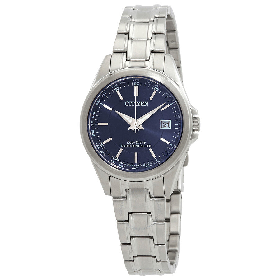 Citizen Eco-Drive Perpetual World Time Blue Dial Ladies Watch EC1180-81L - Dawson Watches