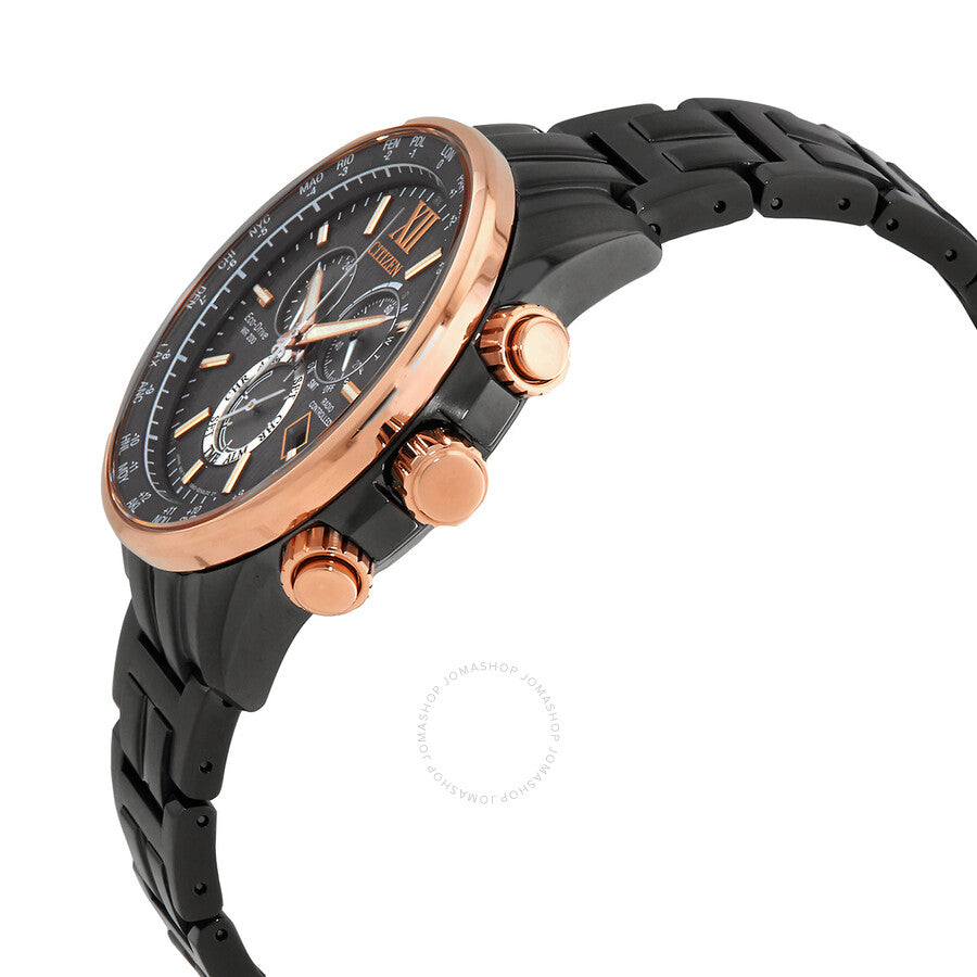 Citizen Eco-Drive Perpetual World Time Chronograph GMT Black Dial Men's Watch CB5884-88H - Dawson Watches #2