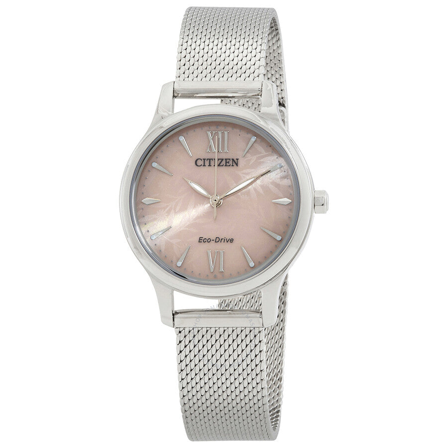 Citizen Eco-Drive Pink Dial Ladies Watch EM0899-81X - Dawson Watches
