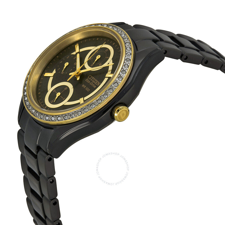 Citizen Eco-Drive POV Multi-Channel Black Dial Black-plated Ladies Watch FD1068-53E - Dawson Watches #2