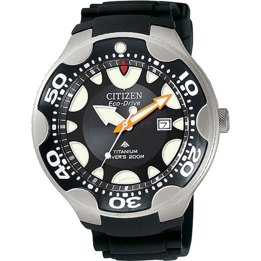 Citizen Eco-Drive Professional Diver Black Titanium Men's Watch BN0015-15E - Dawson Watches