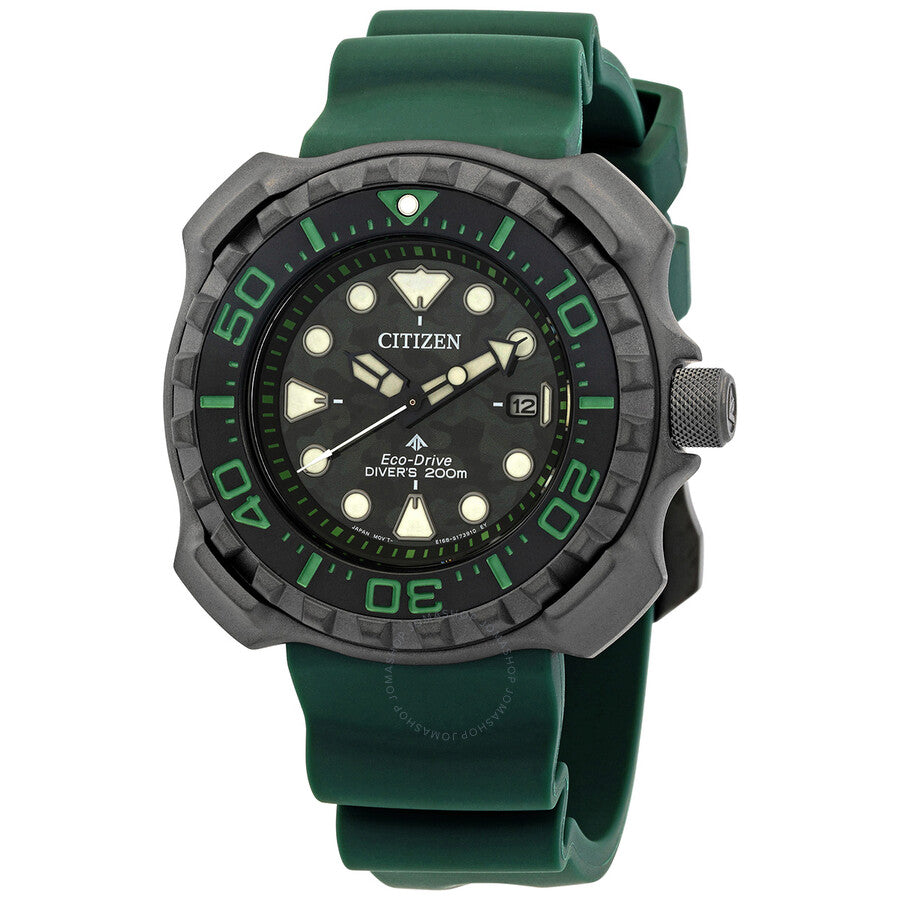 Citizen Eco-Drive Promaster Diver Green Dial Super Titanium Men's Watch BN0228-06W - Dawson Watches