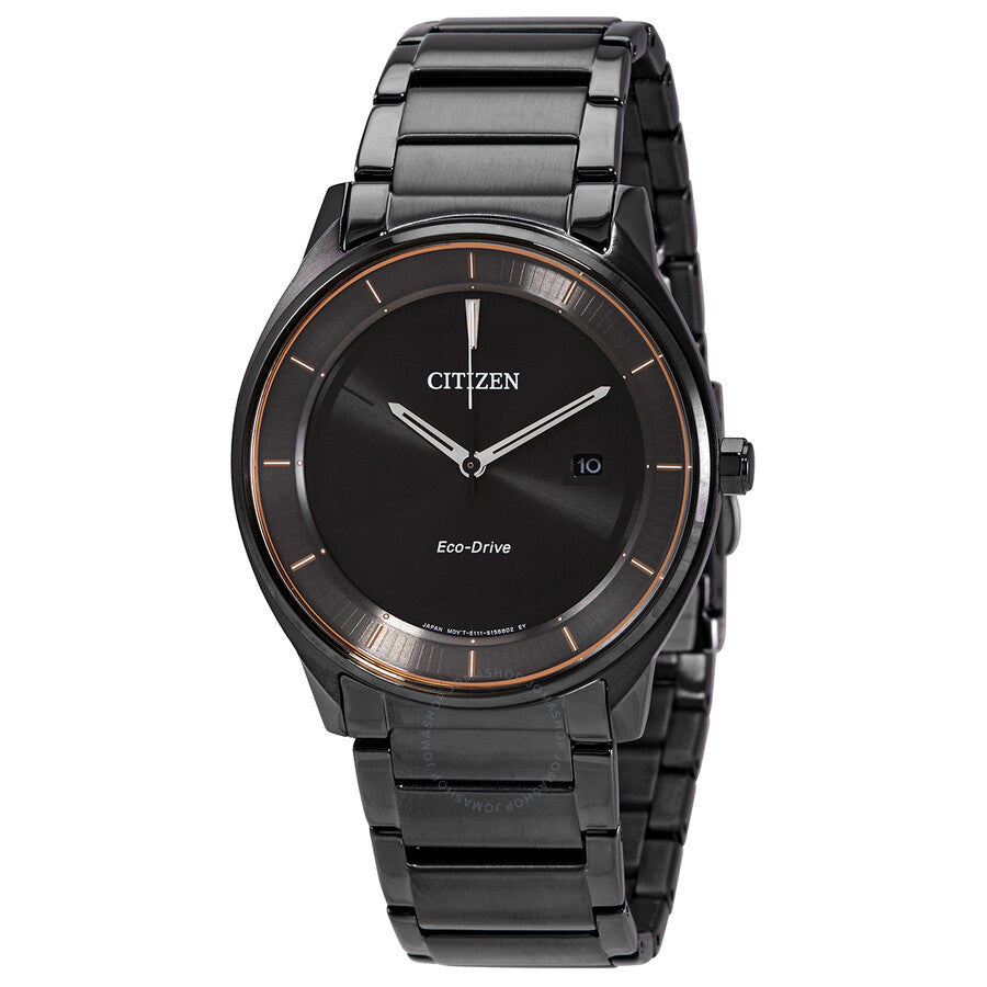 Citizen Eco-Drive Quartz Black Dial Black-plated  Men's Watch BM7407-81H - Dawson Watches