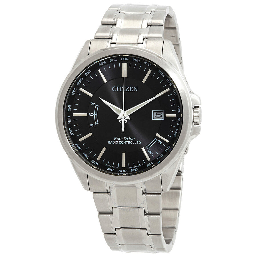 Citizen Eco-drive Radio Controlled Black Dial Men's Watch CB0250-84E - Dawson Watches