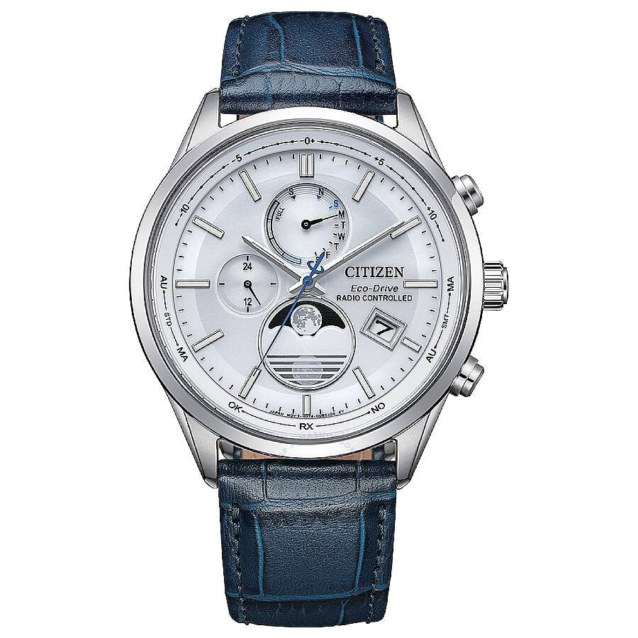 Citizen Eco-Drive Radio-Controlled Moon Phase White Dial Men's Watch BY1030-09A - Dawson Watches
