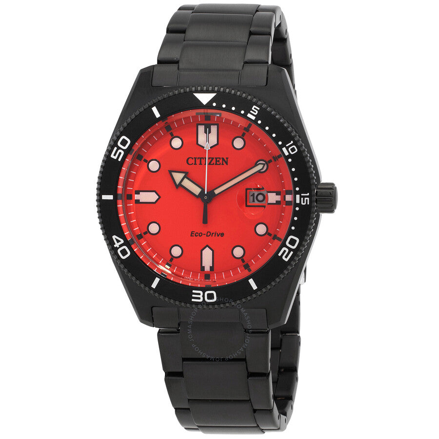 Citizen Eco-Drive Red Dial Men's Watch AW1765-88X - Dawson Watches