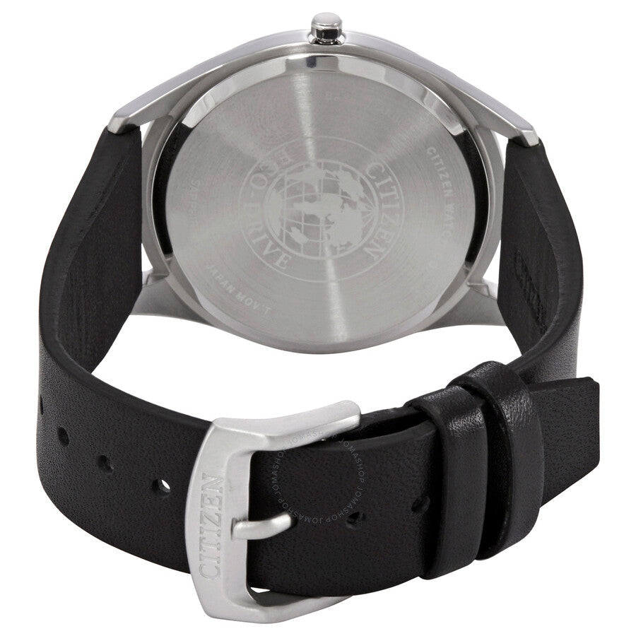 Citizen Eco-Drive Silver Dial Black Leather Men's Watch BJ6520-15A - Dawson Watches #3