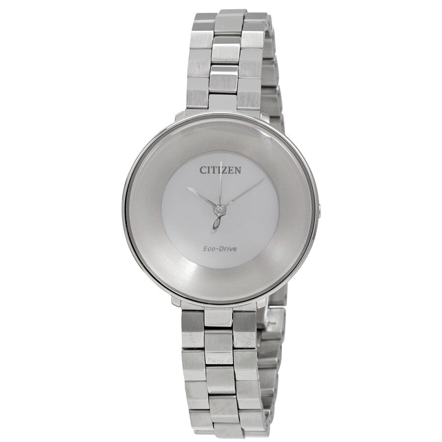 Citizen Eco-Drive Silver Dial Stainless Steel Ladies Watch EM0600-87A - Dawson Watches