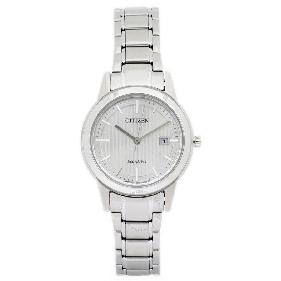 Citizen Eco-Drive Silver Dial Stainless Steel Ladies Watch FE1081-59A - Dawson Watches