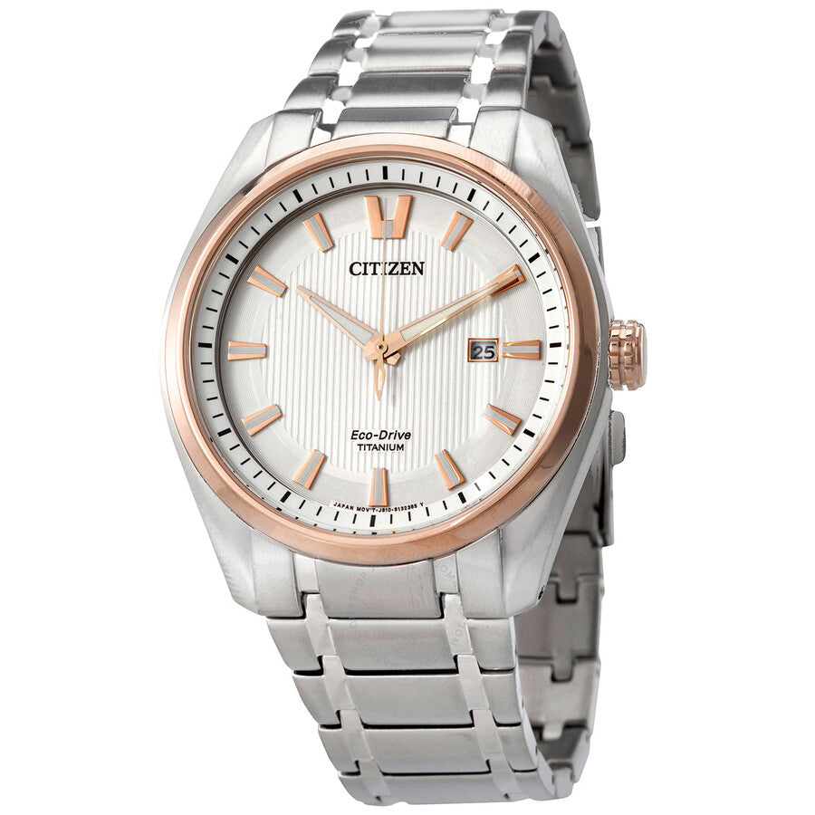 Citizen Eco-Drive Silver Dial Titanium Men's Watch AW1244-56A - Dawson Watches