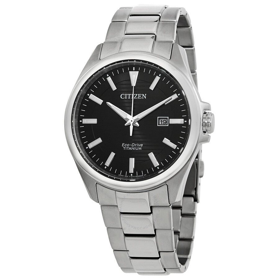 Citizen Eco-Drive Super Titanium Black Dial Men's Watch BM7470-84E - Dawson Watches