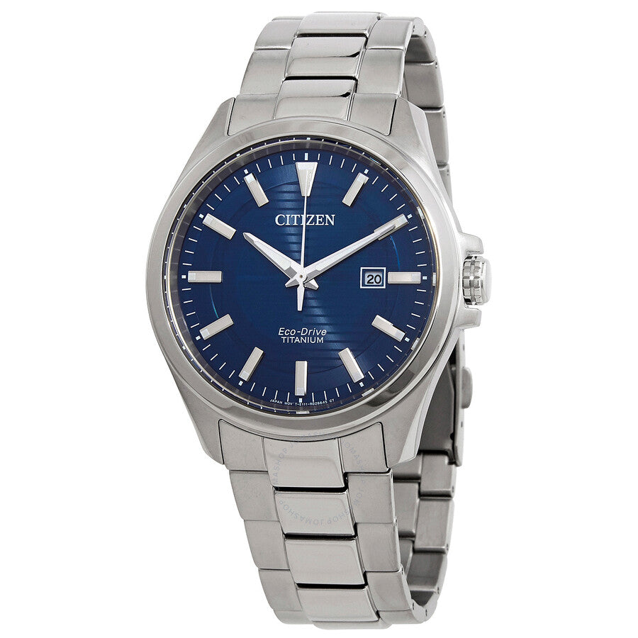 Citizen Eco-Drive Super Titanium Blue Dial Men's Watch BM7470-84L - Dawson Watches