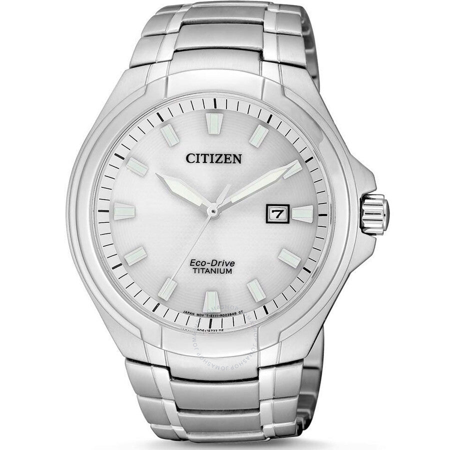 Citizen  Eco-Drive Super Titanium Silver Dial Men's Watch BM7430-89A - Dawson Watches