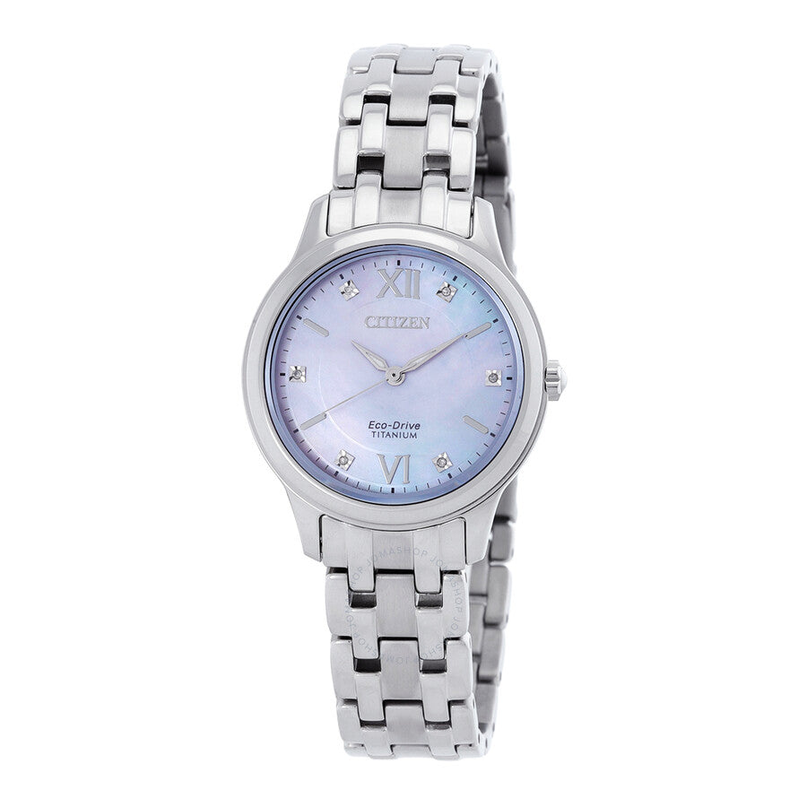 Citizen Eco-Drive Titanium Diamond Ladies Watch EM0720-85Y - Dawson Watches