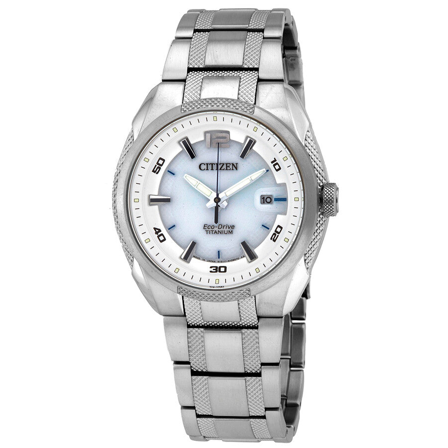 Citizen Eco-Drive Titanium White Dial Men's Watch BM6901-55B - Dawson Watches