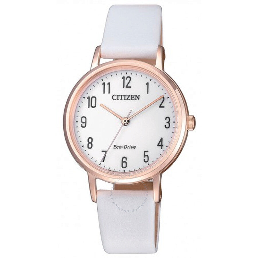 Citizen Eco-Drive White Dial Ladies Watch EM0579-14A - Dawson Watches